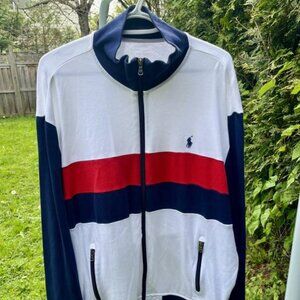 Polo by Ralph Lauren White/Red/Navy XL Track Jacket – Excellent Condition!